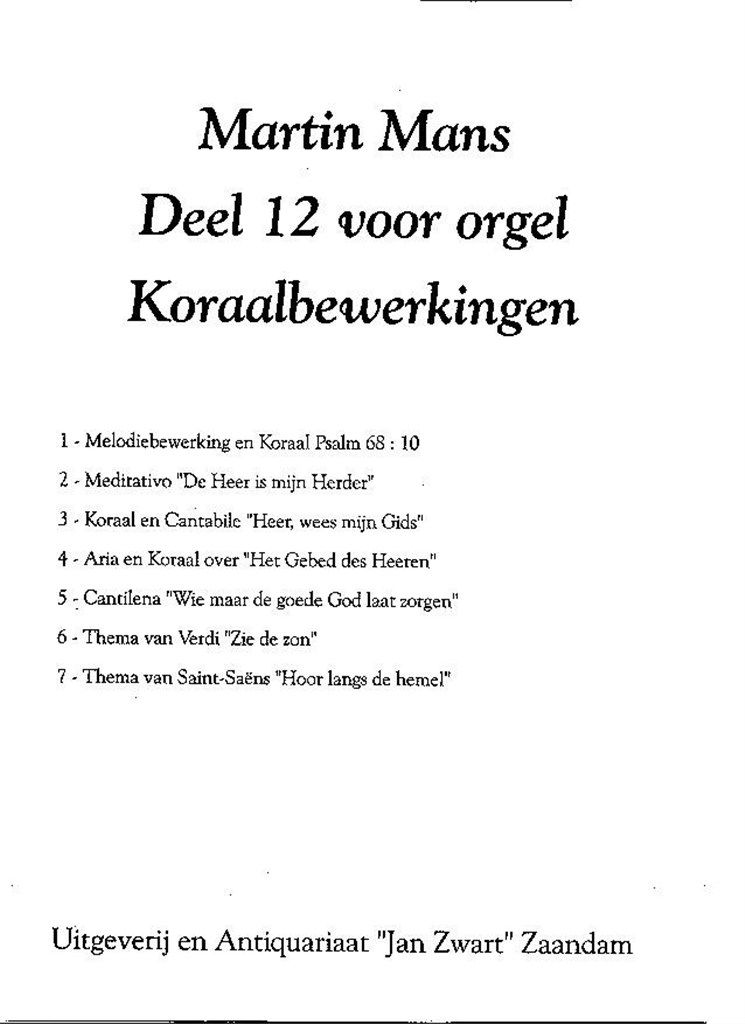Bundel 12 Koraalbewerkingen